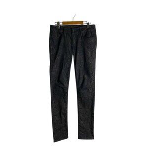 Black Orchid Los Angeles Women's Black Snakeskin Pattern Skinny Jeans